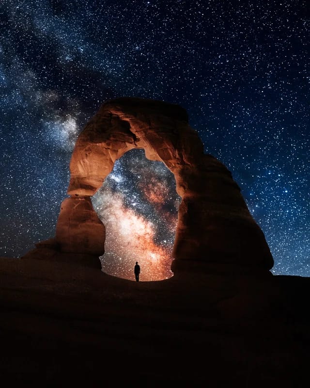 Stars Inside Delicate Arch